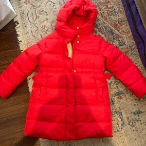 Red hooded Crewcuts winter coat 6/7